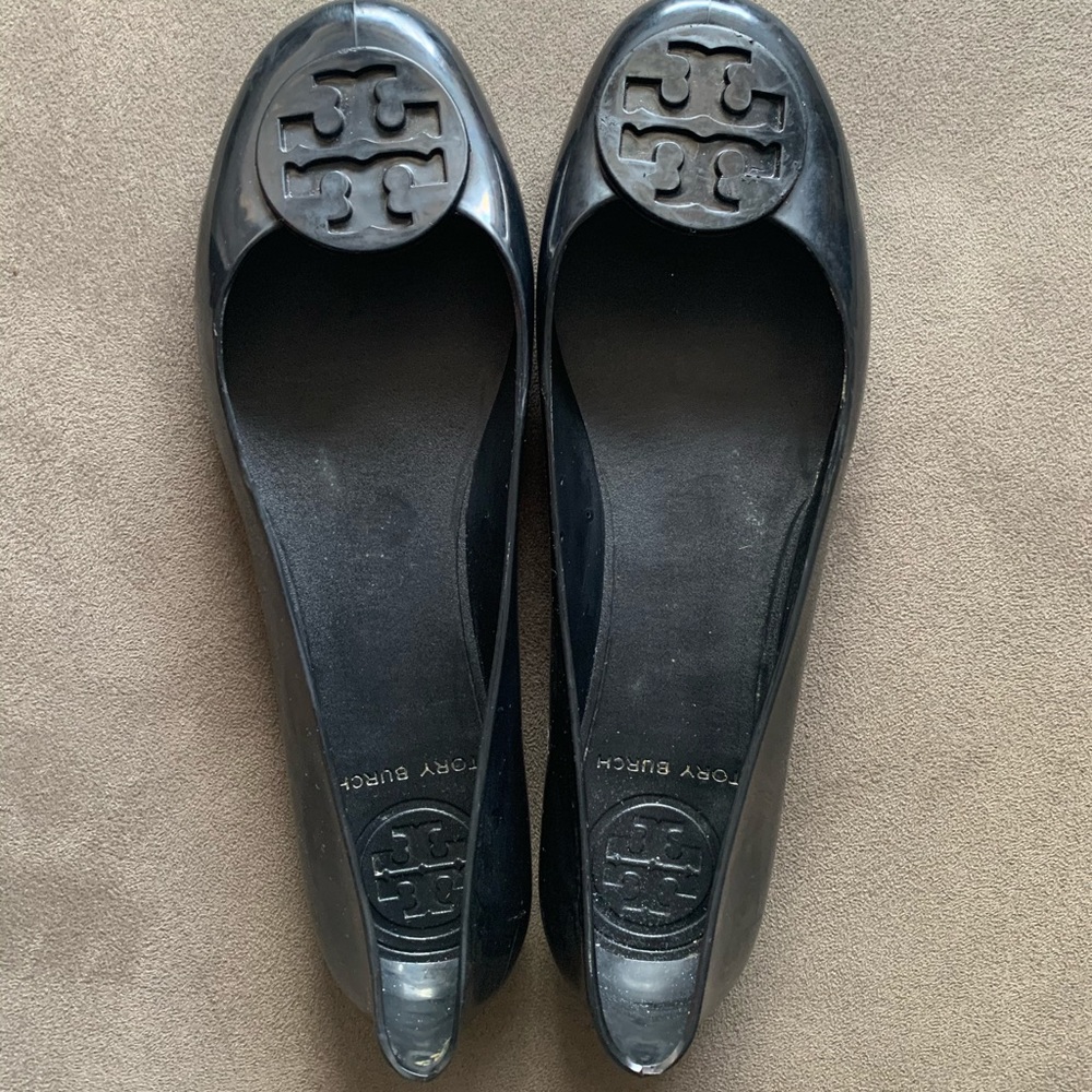 Tory Burch Black Jelly Reva Flats - Women's size 8